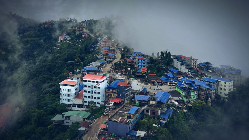 Beautiful view of Bhedetar hill station in Dhankuta Nepal