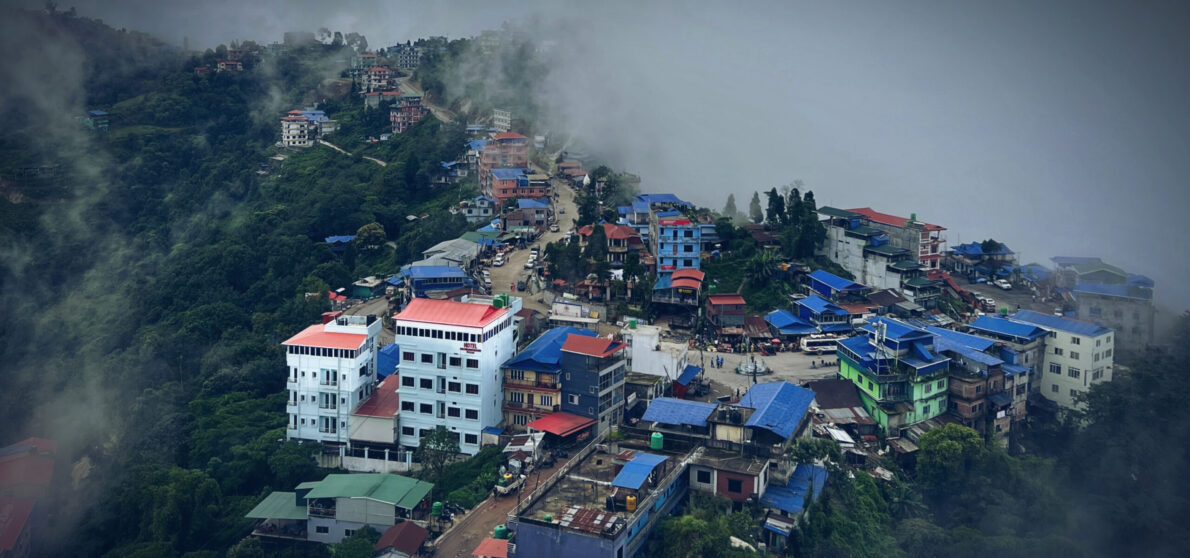 Beautiful view of Bhedetar hill station in Dhankuta Nepal