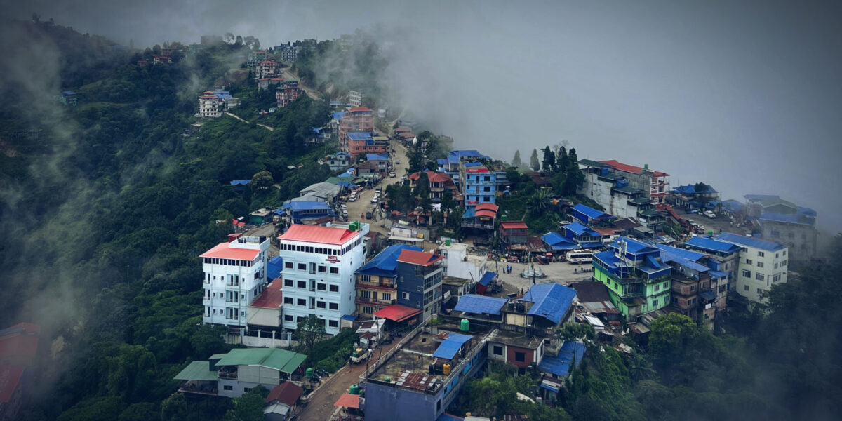 Beautiful view of Bhedetar hill station in Dhankuta Nepal