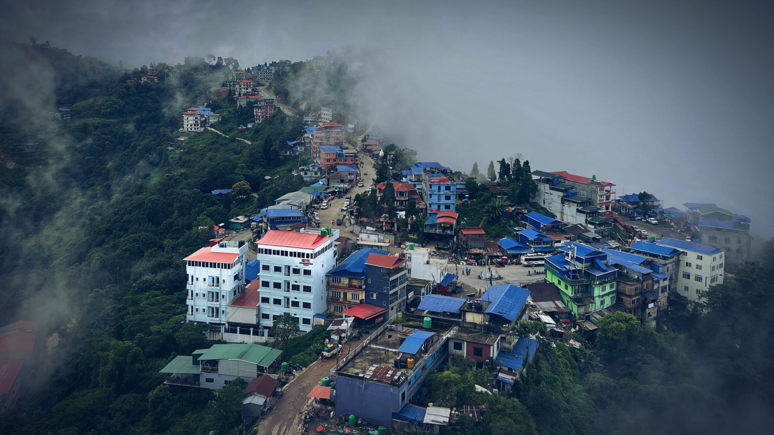 Beautiful view of Bhedetar hill station in Dhankuta Nepal